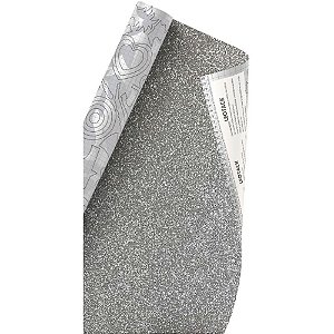 Plastico Adesivo 45CMX10M Brilho Prata 0,80 Rolo