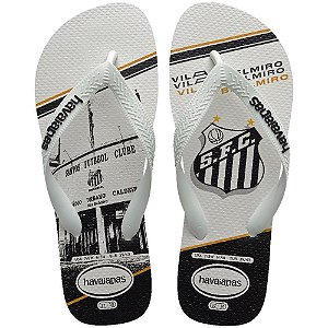 Chinelo Havaianas Licenciado TOP Santos 39/0 Branco PAR