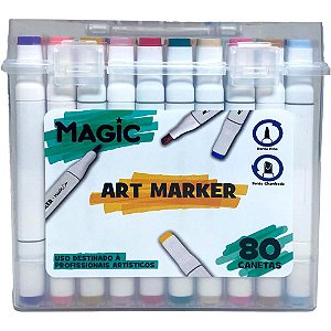 Marcador Artistico ART Marker 80CORES C/ESTOJO PP