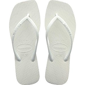 Chinelo Havaianas Feminino SLIM Square 37/8 Branco PAR
