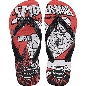 Chinelo Havaianas Licenciado TOP Marvel 35/6 VERMELHO/PRETO PAR