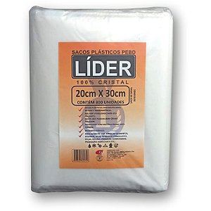 Saco Plastico 20X30X0,06 Saco PEBD 600MM PCT.C/300
