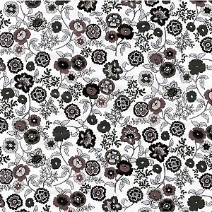 Plastico Adesivo 45CMX15M Flores 2 Rolo