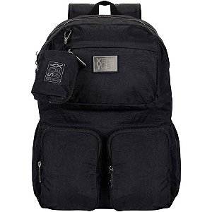 Mochila TRENDY Preta C/BOLSA Chaveiro