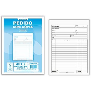 Impresso Talao de Pedido 1/36 2 Vias 40 Folhas PCT.C/20