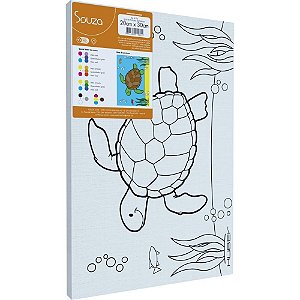 Tela para Pintura Riscada 20X30CM. Tartaruga PCT.C/06