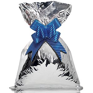 Saco Metalizado 88X120CM Prata Liso PCT.C/25