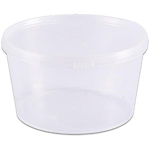 Pote Descartavel 1000ML.REDONDO Tampa C/LACRE PCT.C/10