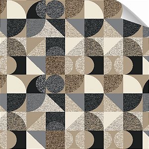 Plastico Adesivo 45CMX15M Geometric Rolo