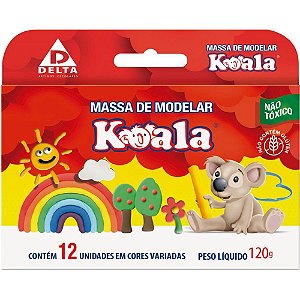 Massa para Modelar Koala C/ 12 Cores PCT.C/06