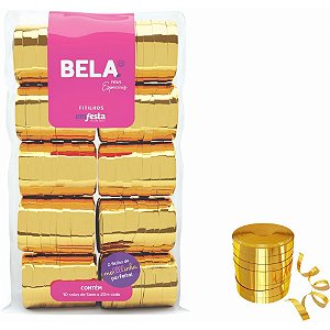 Fitilho 5MMX20M Metalizado Ouro PCT.C/10