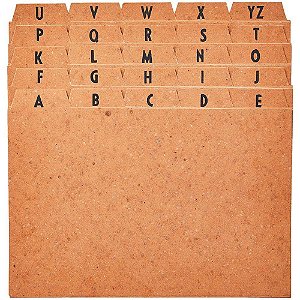Indice para Fichario A-Z  5X8 Cartao KRAFT Jogo