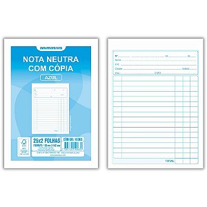 Impresso Talao Nota Neutra 1/36 25X2 104X146 PCT.C/20