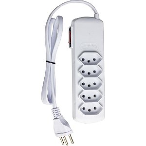 Filtro de Linha 5 Tomadas SLIM Bivolt 0,8M BR