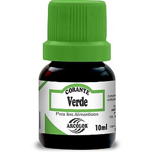 Corante Liquido Alimenticio Verde 10ML. CX.C/12