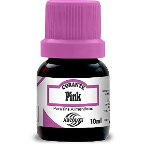 Corante Liquido Alimenticio PINK 10ML. CX.C/12