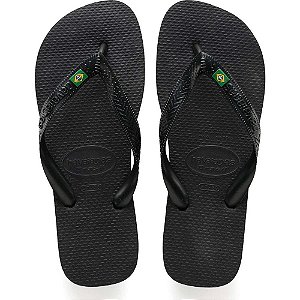 Chinelo Havaianas Unissex Brasil 45/6 Preto PAR
