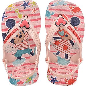 Chinelo Havaianas Infantil BABY Disney Classics 20 Rosa PAR