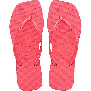 Chinelo Havaianas Feminino SLIM Square 37/8 Coral Tropica PAR