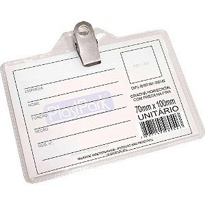 Cracha com Presilha Presilha Jacare Remov. 7X10CM. PCT.C/50