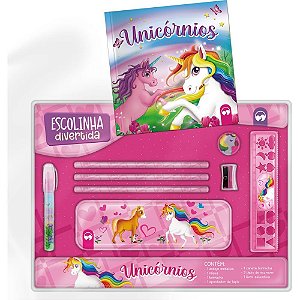 Livro de Atividades KIT Escolinha Unicornios C/EST