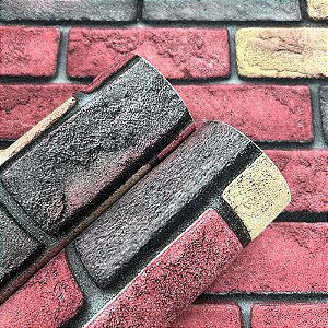 Revestimento de Parede Adesivo Tijolo Vintage 50CMX2,8M Rolo