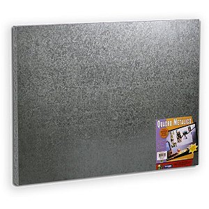 Quadro Aviso Magnetico 60X45 Painel Metalico Prata