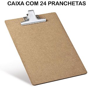 Prancheta Duratex OF/A4 MDF C/PRENDEDOR Metal CX.C/24