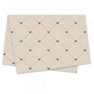 Poli Sujinho Decorado 49X69CM Heart NUDE/OURO PCT.C/50