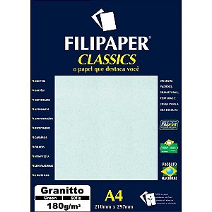 Papel A4 Granito Verde 180G. CX.C/50
