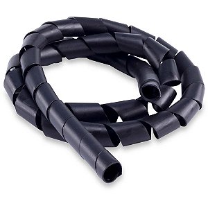 Organizador de Cabos Espiral 20MMX1,5MM 3MTS. Preto