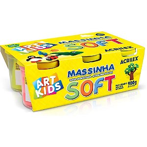 Massa para Modelar SOFT 150G.C/06 Cor.fl.bs.amido Caixa