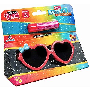 Maquiagem e Beleza Infantil Make BRINQ Oculos+prote.labial
