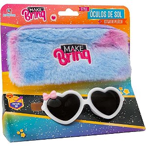 Maquiagem e Beleza Infantil Make BRINQ Oculos Sol+estojo