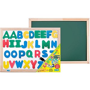 Lousa Infantil 3X1 ABC 5CM 40X30CM MAG.BC/VD