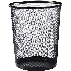 Lixeira para Escritorio Aramado Preto 8,5L