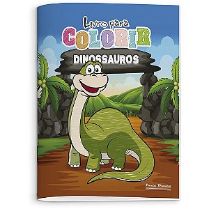 Livro Infantil Colorir Dinossauros 8PGS. PCT.C/10
