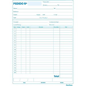 Impresso Talao de Pedido 1/18 Multivias 50FLS 139X209MM PCT.C/20