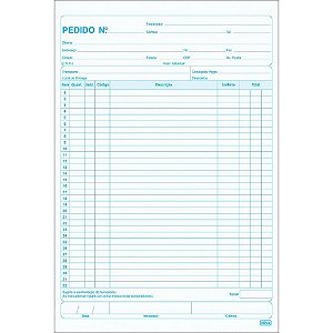 Impresso Talao de Pedido 1/18 1 Via 50 Folhas PCT.C/20