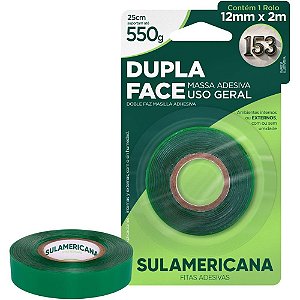 Fita Dupla Face Massa Acrilica 12MMX2M