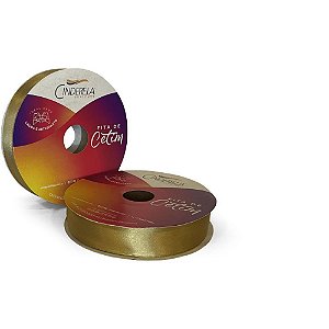 Fita de Cetim 22MM 50M. Dourado