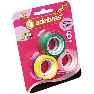 Fita Adesiva Polisil 12MMX10M Cores SORT. BL.C/06
