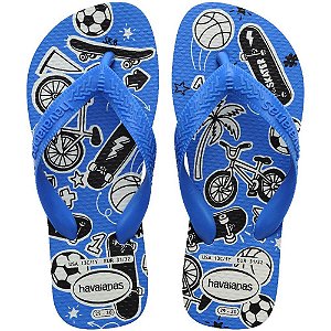 Chinelo Havaianas Infantil KIDS Athletic 29/0 BRANCO/AZUL PAR