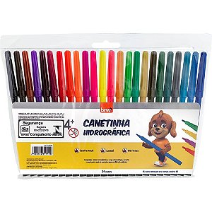 Caneta Hidrografica 24 Cores Blister