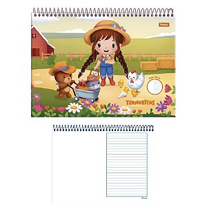 Caderno Desenho UNIV Capa Dura Ternuritas Meia Pauta 40F PCT.C/10