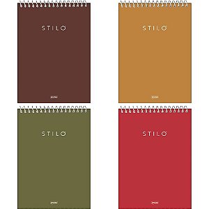 Caderno 01X1 Capa Dura Stilo TREND Topo Canhoto 80FLS PCT.C/04