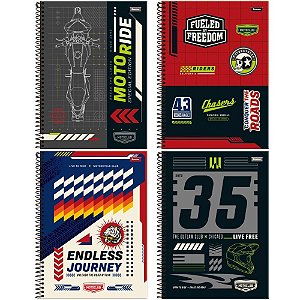 Caderno 01X1 Capa Dura Motoclub 80F PCT.C/04
