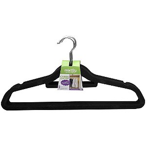 Cabide Veludo Preto C/10 Unidades KIT (7899744084192)