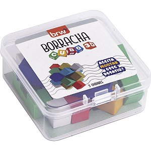Borracha Decorada Cubo 3D Sortido DP.C/06
