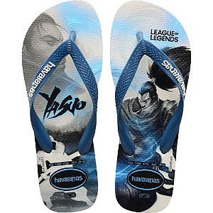 Chinelo Havaianas Licenciado League OF Legends 45/6 BCO/AZU PAR